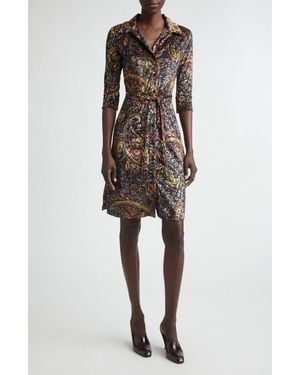 Etro Print Paisley Jacquard Shirtdress - Multicolor