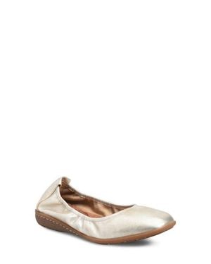 Børn Felicity Leather Flat - White