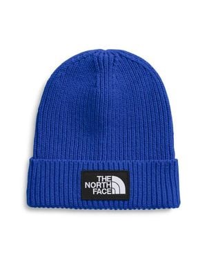 The North Face Kids' Logo Box Cuffed Recycled Beanie - Blue