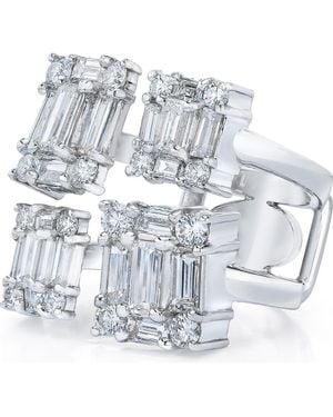 Mindi Mond Clarity Quad Cube Diamond Ring - Metallic