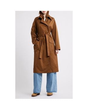 Rag & Bone Rue Stretch Cotton Trench Coat - Brown
