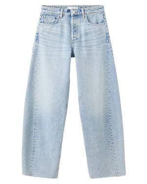 Mango Mid Rise Balloon Jeans - Blue