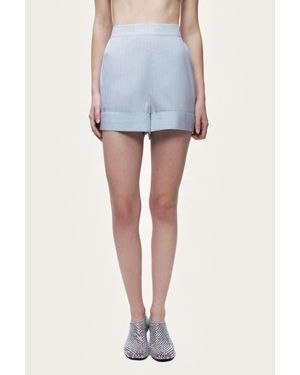 Nocturne High Waist Mini Shorts - Blue