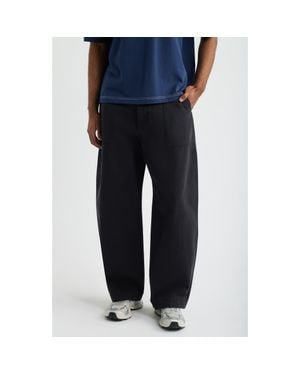 BP. Barrel Leg Cotton Twill Pants - Blue
