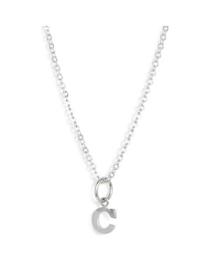 Nashelle Initial Pendant Necklace - Metallic
