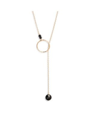 Nashelle Gwyneth Semiprecious Toggle Necklace - Metallic