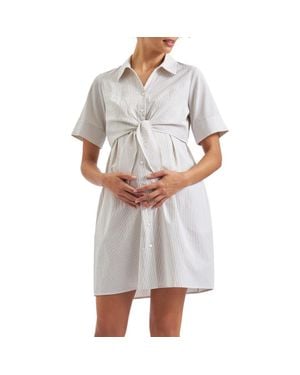 Ripe Maternity Bronte Tie Up Dress - Gray