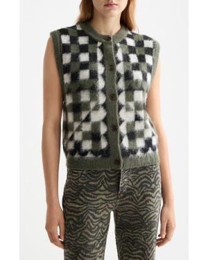 Scotch & Soda Fuzzy Jacquard Sweater Vest - Multicolor