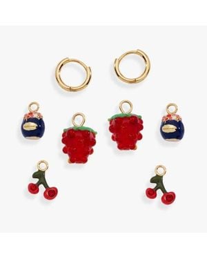 ALEX AND ANI Picnic Interchangeable Huggie Set - Red