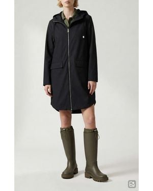 Noize Janae Water Repellent Hooded Raincoat - Black