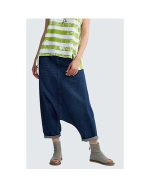 Luukaa Rowan Sculptural Harem Pants - Blue
