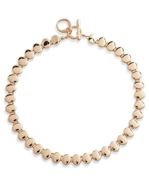 Open Edit Domed Metal Collar Necklace - Metallic