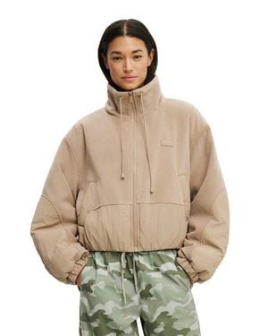 Cotton On Active Polar Fleece Padded Jacket - Natural