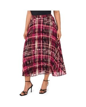 Halogen® Pleated Georgette Skirt - Red