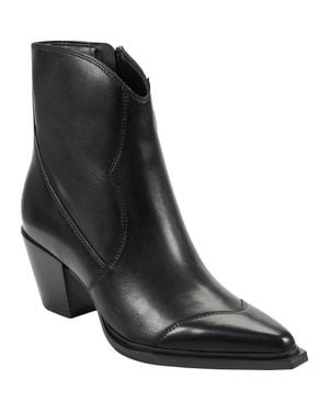 Marc Fisher Giulie Pointed Cap Toe Bootie - Black