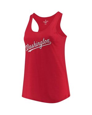 Soft As A Grape Washington Nationals Plus Size Swing For The Fences Racerback Tank Top - Red
