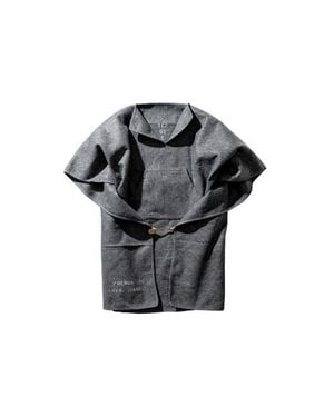 Puebco Felted Blanket Poncho - Black