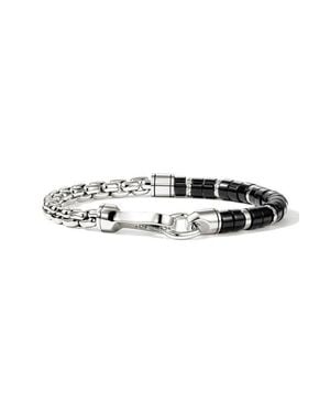 John Hardy Heishi Sterling Chain Bracelet - Black