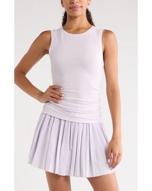 Zella Breathe Ruched Tank - Purple
