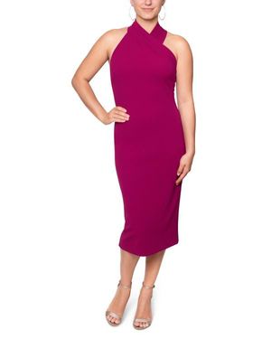 Rachel Roy Harland Crossover Halter Midi Dress - Purple
