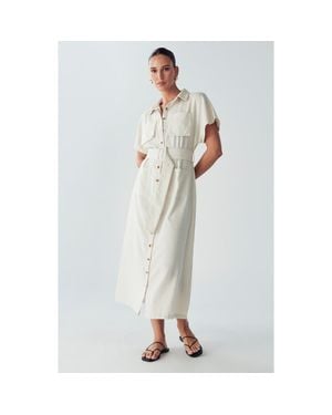 Willa Zel Midi Dress - White