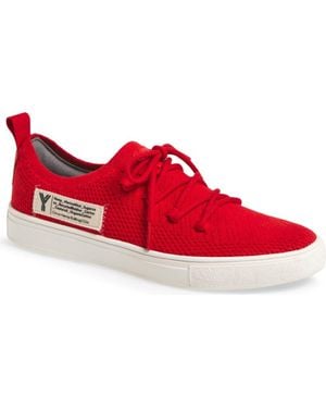 YY Nation Cirrus Hemp & Wool Low Top Sneaker - Red