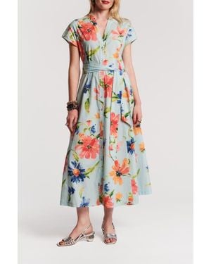 Frances Valentine Eve Dress Georgia Print - White