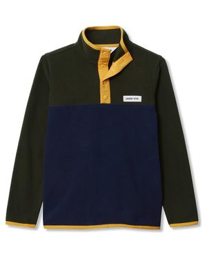Lands' End Kids Fleece Quarter Zip - Blue