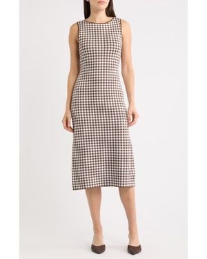 Halogen® Sleeveless Boat Neck Midi Dress - Multicolor