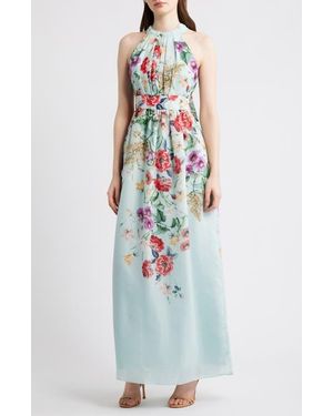 o-ring halter dress Pink O-Ring Halter Midi Dress