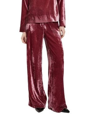 Ottod'Ame Velvet Palazzo Pants - Red