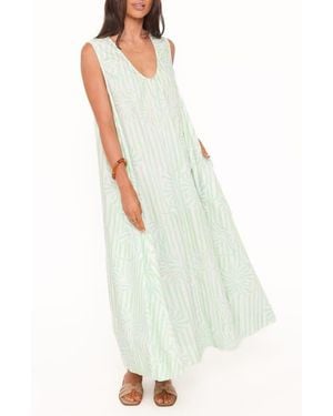Petal & Pup Laurita Cotton Maxi Dress - Green