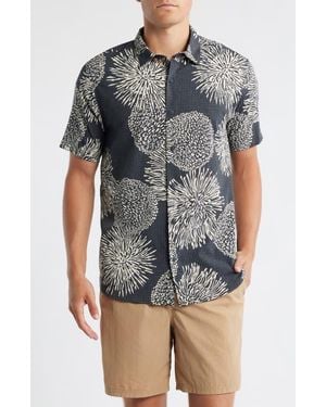 Roark Bless Up Short Sleeve Button-Up Shirt - Gray