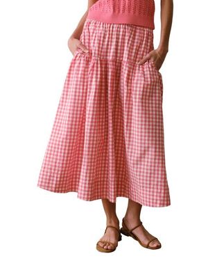 Marine Layer Gia Poplin Tiered Maxi Skirt