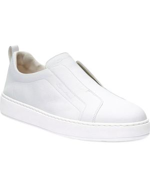 Santoni Victory Slip-On Sneaker - White