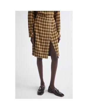 Wales Bonner Cosmic Check Skirt - Natural