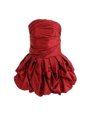 Tulle Dramatic Flare Dress - Red