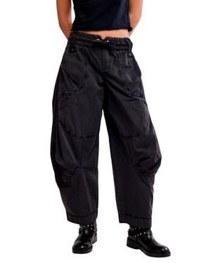 Free People We The Free Onset Cotton Twill Parachute Pants - Blue