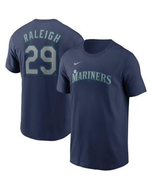 Nike Cal Raleigh Seattle Mariners Fuse Name & Number T-Shirt - Blue