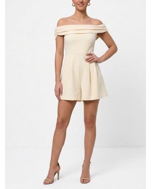 Rachel Roy Franki Off-The-Shoulder Romper - Natural