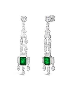 Anna Zuckerman Onassis 6 Carat Drop Earrings - White