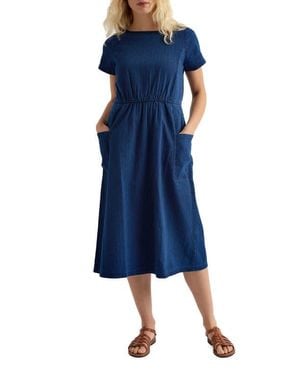 Seasalt Cornwall Haneth Organic Cotton Midi Dress - Blue