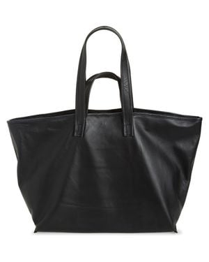 Kassl Lamskin Leather Tote - Black