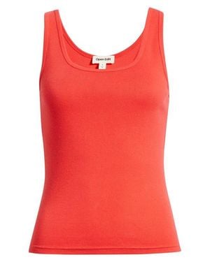 Open Edit Rib Tank - Red