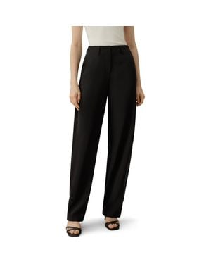LILYSILK Curved Seam Silk Crepe Pants - Black