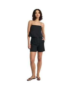 Onia Air Linen Boyfriend Short - Black