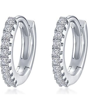 Lafonn Pavé Simulated Diamond Huggie Hoop Earrings - Blue