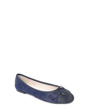 Paul Mayer Best Genuine Calf Hair Ballet Flat - Blue