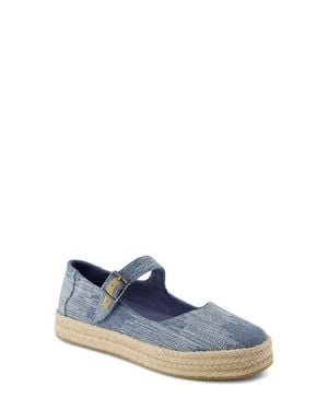 TOMS Carolina Espadrille Platform Mary Jane - Blue