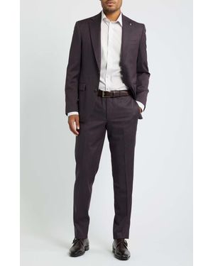 Jack Victor Esprit Striped Wool Suit - Black